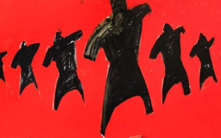 PROCESSION oil on cardboard, 52x104 cm. 2008