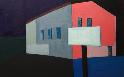 ABANDONED HOUSE AND BILLBOARD   oil on canvas, 110x160 cm.  2004
