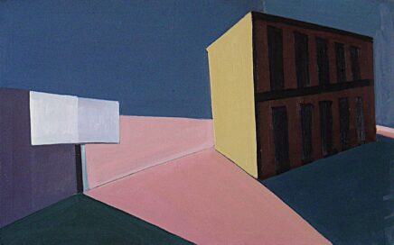 HANGAR AND BILLBOARD   oil on canvas, 80x120 cm.  2003