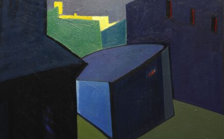 VIEW FROM INNER YARD   oil on canvas, 110x160 cm.  2004