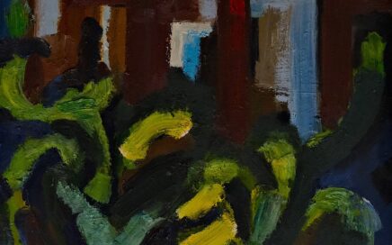 HOUSE IN A PARK   oil on fiberboard, 70,5x56cm. 1995