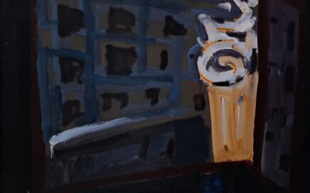 STUCCO BEHIND THE WINDOW   oil on fiberboard, 60x80cm.  2000