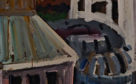 INNER YARD   oil on fiberboard, 80x60cm.  2000