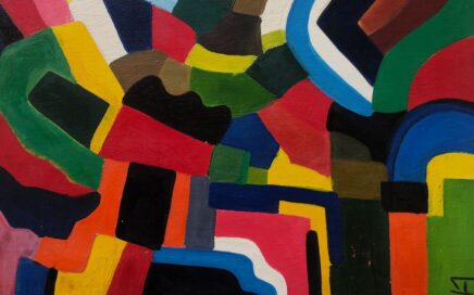 FLOWS AND SOUNDS   oil on fiberboard, 78x100cm. 1992