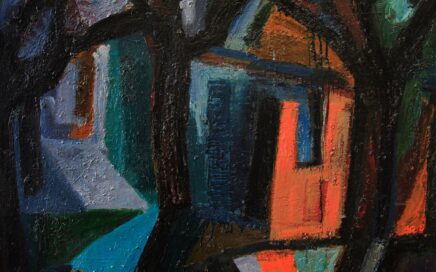 SHADOWS IN THE GARDEN   oil on fiberboard, 86x106cm. 1998