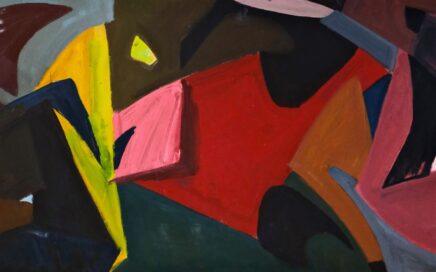 MOVEMENT OF FIGURES   oil on fiberboard, 61x122 cm. 1992 