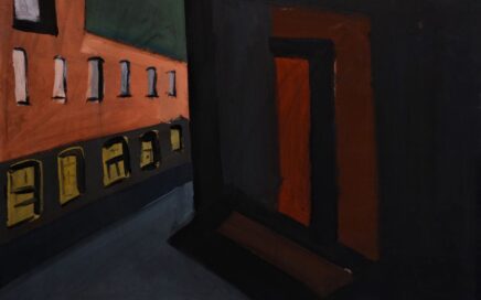 STREET CORNER   oil on fiberboard, 50,3x70 cm. 2001