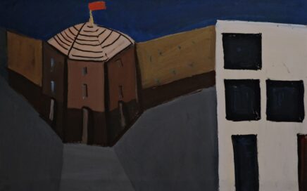 STATE BUILDING   oil on fiberboard, 40x61cm.  2001