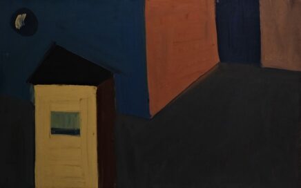 BOOTH   oil on fiberboard, 40x61cm.  2000