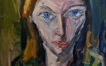 GIRLFRIEND   oil on fiberboard, 46x41cm.  1997