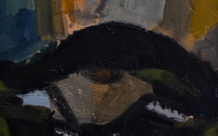 PROFESSOR   oil on fiberboard, 67x25cm.  1998