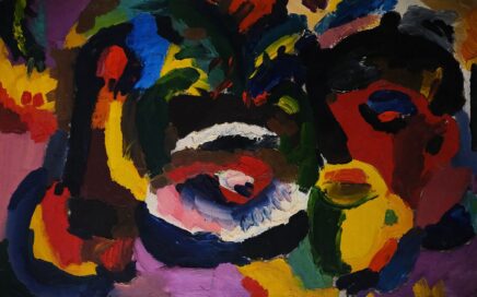 STILL LIFE WITH CANDLE   oil on fiberboard, 41x66cm. 1995