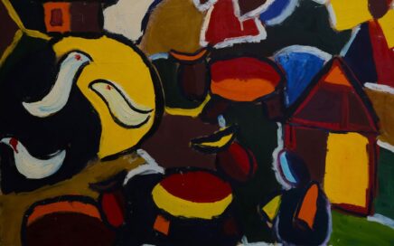 FARMYARD   oil on fiberboard, 80,5x60cm. 1992