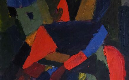 HORSE AND RIDER   oil on fiberboard, 62x43cm. 1995