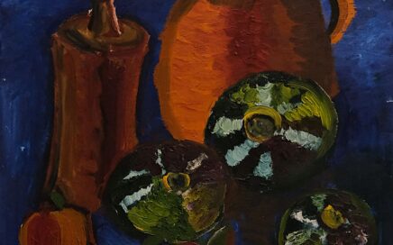 STILL LIFE WITH FRUITS   oil on fiberboard, 47x47cm. 1993 