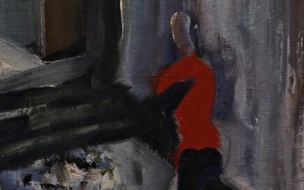 RED FIGURE   oil on canvas, 43,5x31cm.  2001