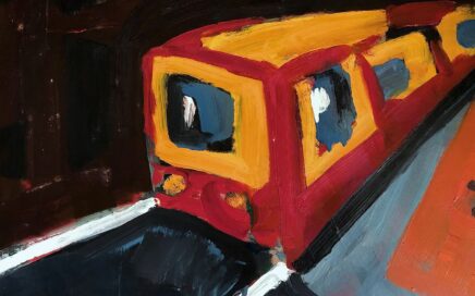OLD TRAM   oil on fiberboard, 50,4x70 cm. 1997