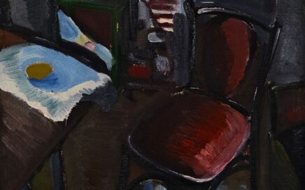 INTERIOR WITH CHAIR   oil on cardboard, 52x37cm. 1993