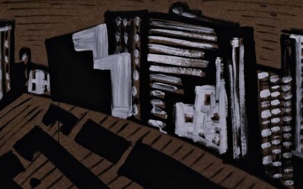 IEW OF THE CITY 2   oil on fiberboard, 52x104cm.  2001