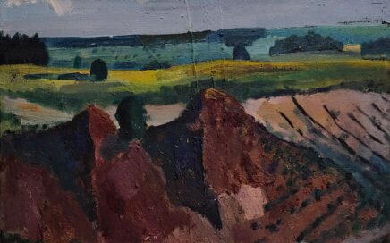 TWO HILLS    oil on canvas, 32x43 cm.  2007