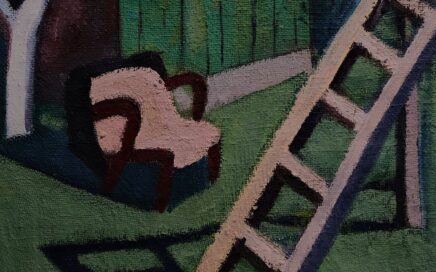 ARMCHAIR AND STAIRS   oil on canvas, 43,5x47 cm.  2009
