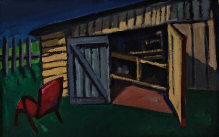 RED ARMCHAIR   oil on canvas, 40x63 cm.  2020