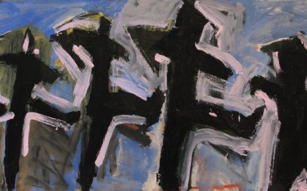 MARCHING   oil on fiberboard, 120x45 cm.  2010