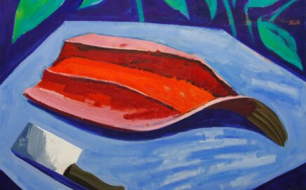 STILL LIFE WITH FISH   oil on canvas, 100x120 cm.  2009