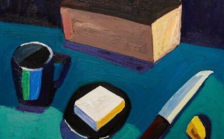 STILL LIFE WITH KNIFE   oil on canvas, 100x110 cm.  2007
