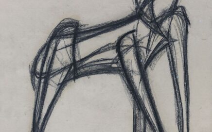 FIGURES IN ACTION 1  series  charcoal on paper, 80x84,5 cm. 2025