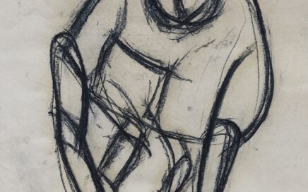 FIGURES IN ACTION 3   series  charcoal on paper, 84,5x65 cm. 2025