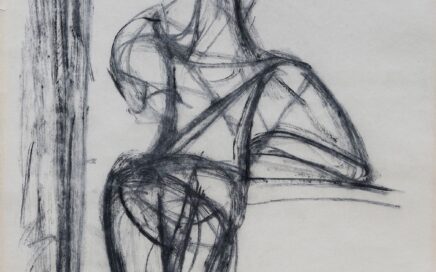 FIGURES IN ACTION 8  series  charcoal on paper, 122x84,5 cm.  2025