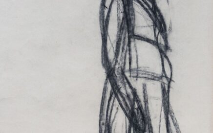 FIGURES IN ACTION 9  series  charcoal on paper, 118x84,5 cm.  2025