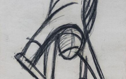 FIGURES IN ACTION 11  series  charcoal on paper, 110x84,5 cm.  2025
