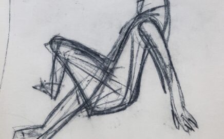 FIGURES IN ACTION  15  series  charcoal on paper, 84,5x106 cm.  2025