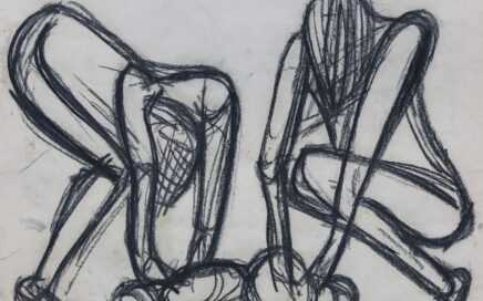 FIGURES IN ACTION 17  series  charcoal on paper,114x 84,5 cm.  2025
